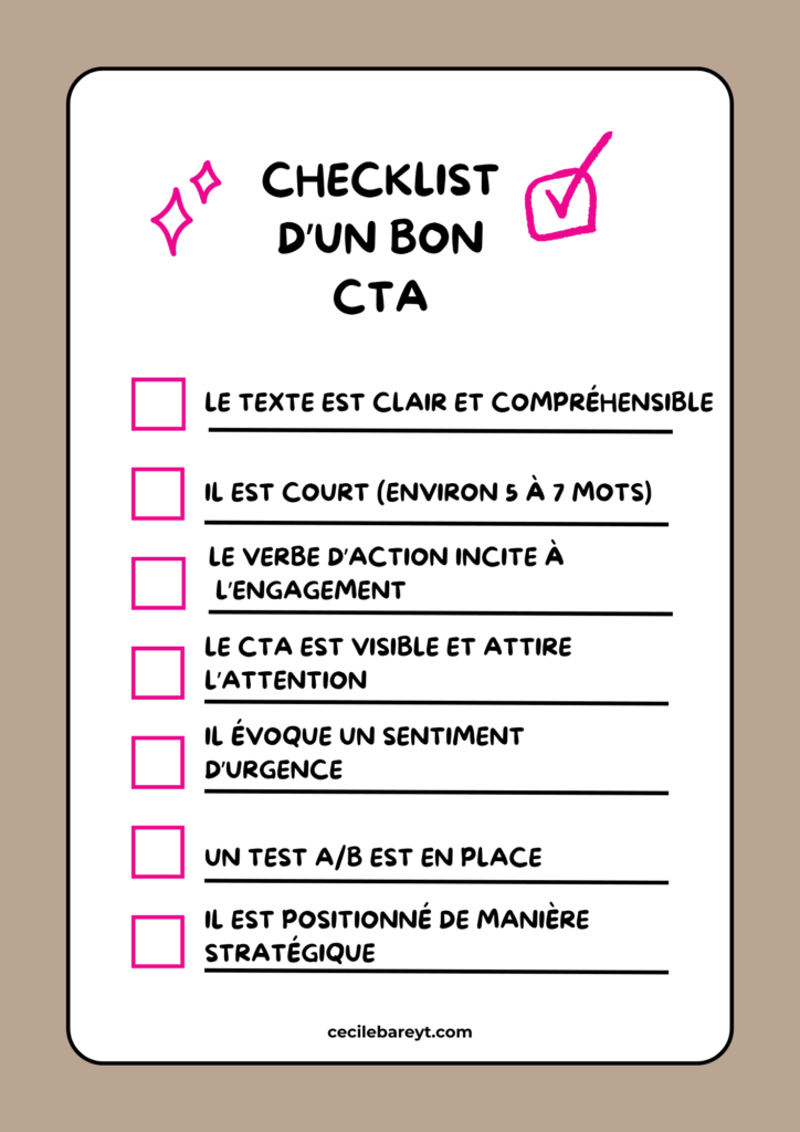 checklist d'un bon cta